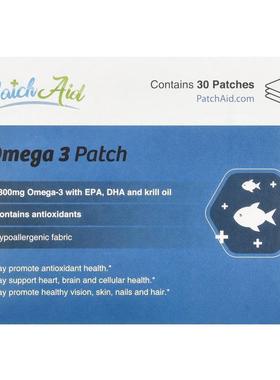 PatchAid,Omega 3 贴片，30 片贴片