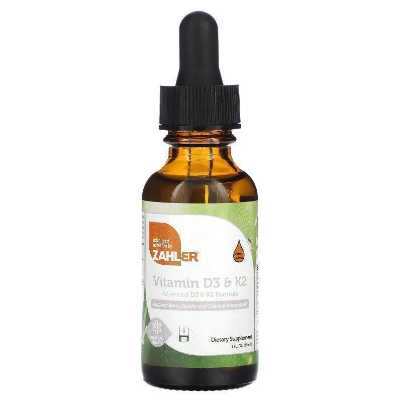 Zahler,Vitamin D3 &amp;amp;amp;amp;amp;amp; K2, 1 fl oz