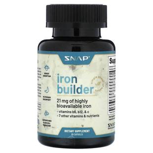 Snap Supplements,Iron Builder, 60 Capsules