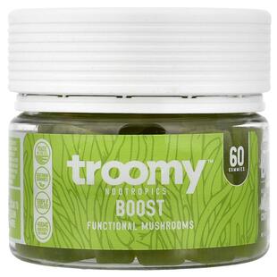 Troomy Nootropics,Boost, Functional Mushrooms Gummies, Lemon