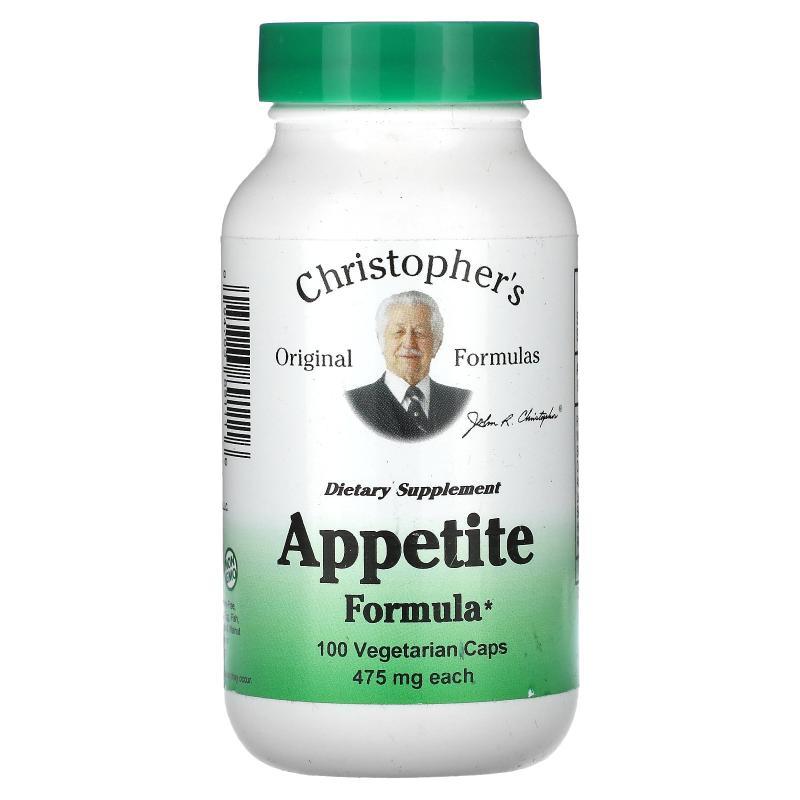 Christopher's Original Formulas,食欲配方，475 毫克，100 粒素