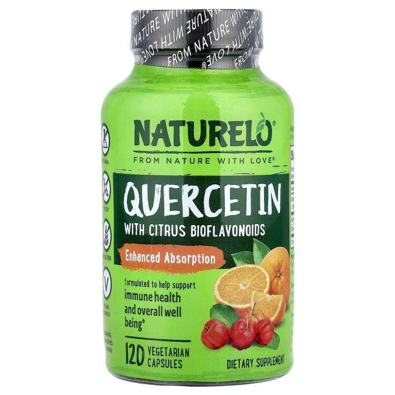 NATURELO,五羟黄酮,含柑橘生物类黄酮,120 粒素食胶囊