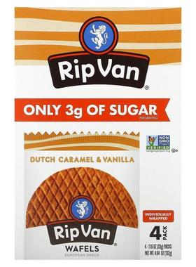 Rip Van Wafels,Dutch Caramel &amp; Vanilla, 4 Pack, 1.16
