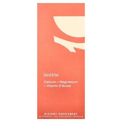 Bird and Be,Calcium + Magnesium + Vitamin D Boost , 30 Packe