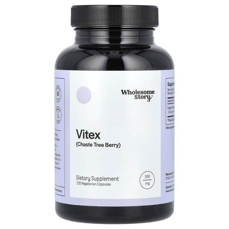 Wholesome Story,Vitex, Chaste Tree Berry, 500 mg