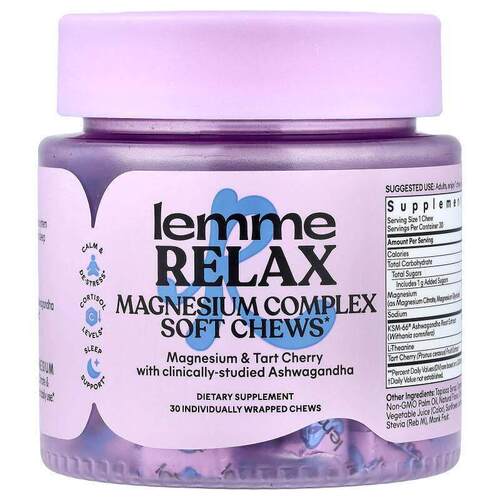 Lemme,Relax, Magnesium Complex Soft Chews&nbsp;