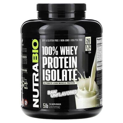 Nutrabio Labs,全分离乳清蛋白，未加工原味，5 磅（2,268 克）