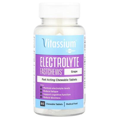 Vitassium,Electrolyte Fastchews®，葡萄味，60 片咀嚼片