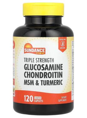 Sundance,葡萄糖胺软骨素 MSM 和姜黄复合物，三倍功效，120 片包