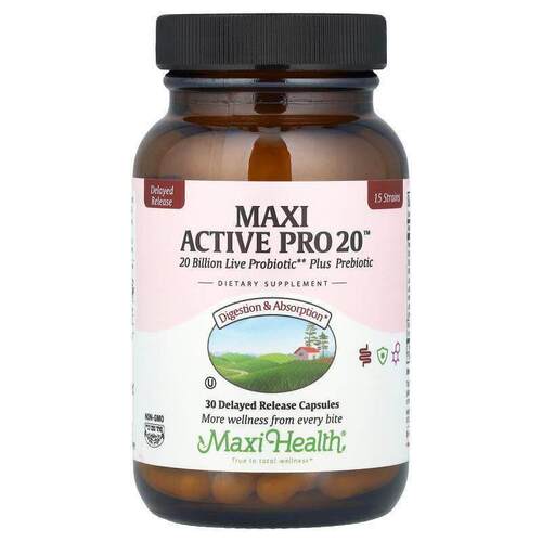 Maxi Health,Maxi Active Pro 20™，200 亿，30 粒缓释胶囊