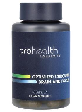 ProHealth Longevity,Optimized Curcumin, Brain and Focus, 60