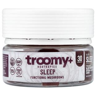Troomy Nootropics,Sleep, Functional Mushrooms Gummies, Black