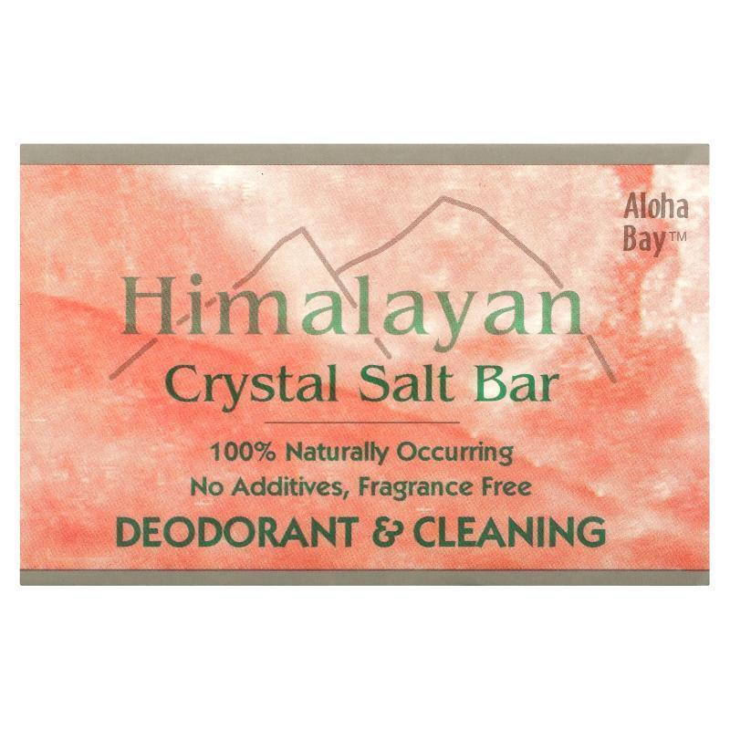 Aloha Bay,Himalayan Crystal Salt Bar Soap, Fragrance Free,