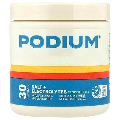 Podium Nutrition,Salt + Electrolytes, Tropical Lime, 5.61 oz