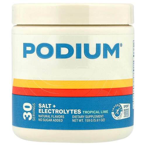 Podium Nutrition,Salt + Electrolytes, Tropical Lime, 5.61 oz