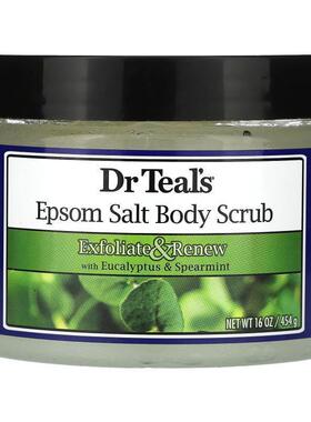Dr. Teals,泻盐身体磨砂膏，桉树和留兰香，16 盎司（454 克）