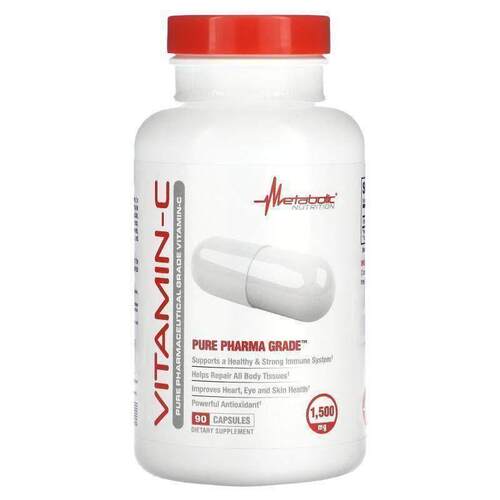 Metabolic Nutrition,Vitamin-C, 750 mg , 90 Capsules