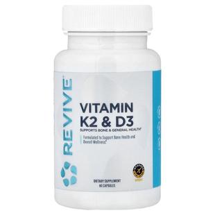 Revive,Vitamin K2 & D3, 60 Capsules