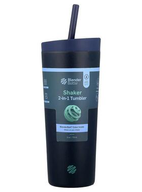 Blender Bottle,2 合 1 摇杯，午夜黑，24 盎司（710 毫升）