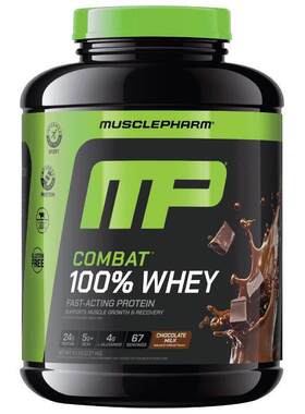 MP,Combat® 全乳清蛋白质粉，巧克力牛奶，5 磅（2.27 千克）