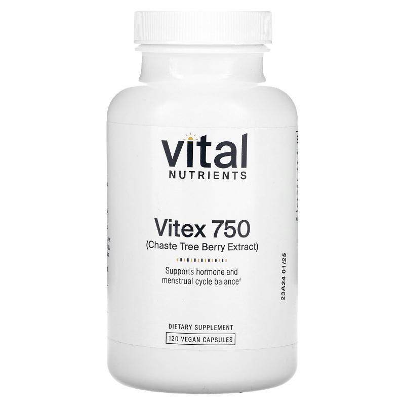 Vital Nutrients,Vitex 750 , 120 Vegan Capsules
