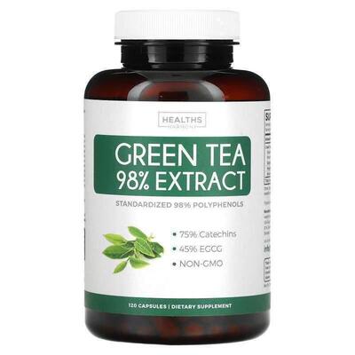Healths Harmony,Green Tea 98% Extract , 60 Capsules
