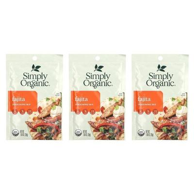 Simply Organic,Fajita Seasoning Mix, 3 Packets