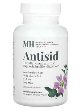 Michael's Naturopathic,Antisid, 90粒植物咀嚼华夫饼