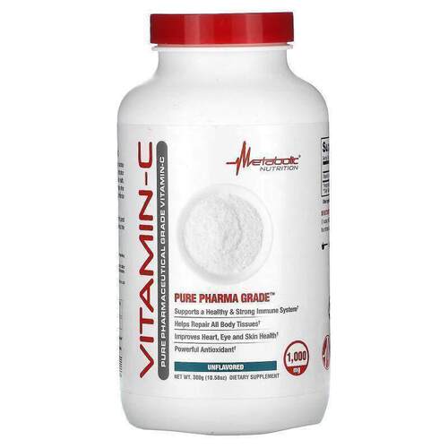 Metabolic Nutrition,Vitamin-C, Unflavored, 1,000 mg, 10.58 o