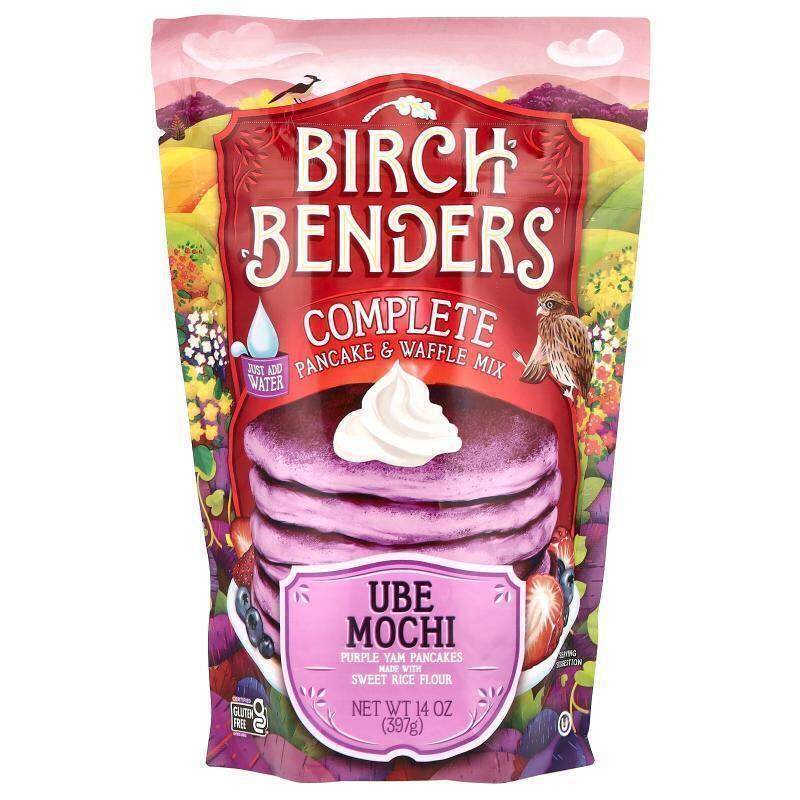 Birch Benders,完整煎饼和华夫饼混合粉，紫淮山麻糬，14 盎司（3