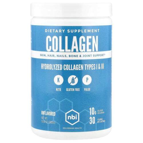 NBI Health,Hydrolyzed Collagen Types I &amp; II, Unflavo