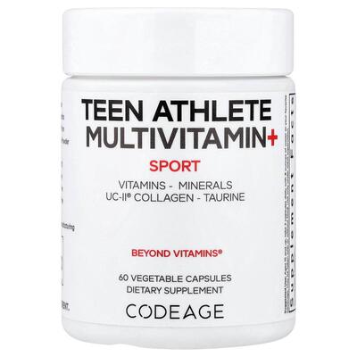 Codeage,Sport, Teen Athlete Multivitamin+, 60 Vegetable Caps