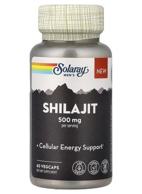 Solaray,Men's Shilajit, 60 VegCaps (250 mg per Capsule)