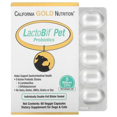 California Gold Nutrition,LactoBif 宠物益生菌，50 亿 CFU，60
