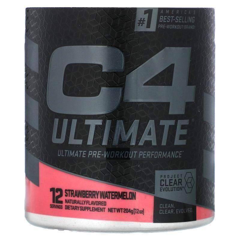细胞肌能,C4 Ultimate,锻炼前配方,草莓西瓜,7.2 盎司(204 克