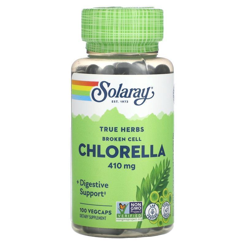 Solaray,True Herbs, Broken Cell Chlorella, 410 mg, 100 Vegca