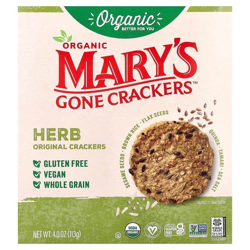 Mary's Gone Crackers,Organic Original Crackers, Herb