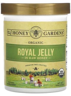 Honey Gardens,Organic Royal Jelly, In The Raw Honey, 11 oz (