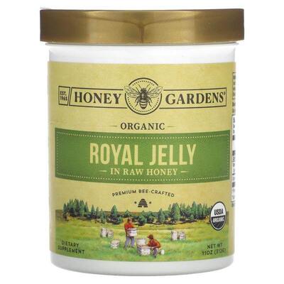 Honey Gardens,Organic Royal Jelly, In The Raw Honey, 11 oz (