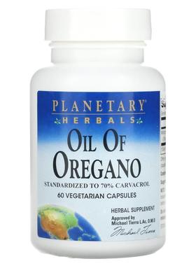 Planetary Herbals,牛至油，60 粒素食胶囊