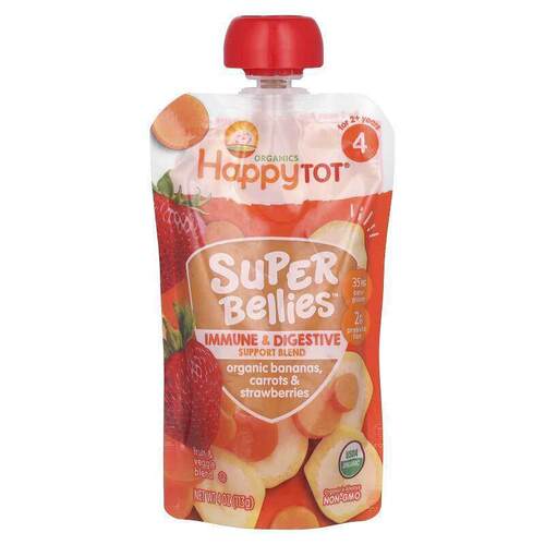 禧贝,Happy Tot，Super Bellies，有机梨、甜菜和黑莓，4 盎司（1