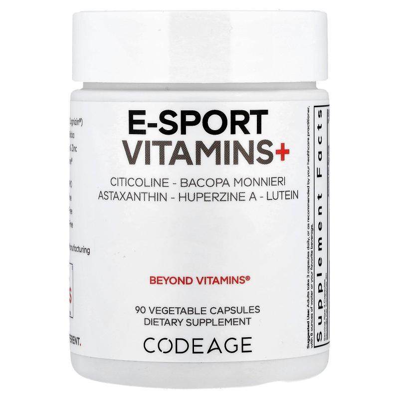 Codeage,E-Sport 维生素+ 素食胶囊，90 粒