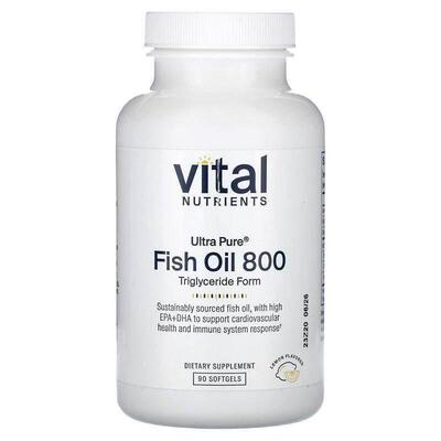 Vital Nutrients,Ultra Pure Fish Oil 800, Triglyceride Form,