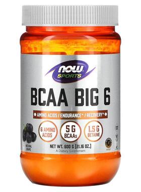 诺奥,Sports，BCAA Big 6，天然葡萄，21.16 盎司（600 克）