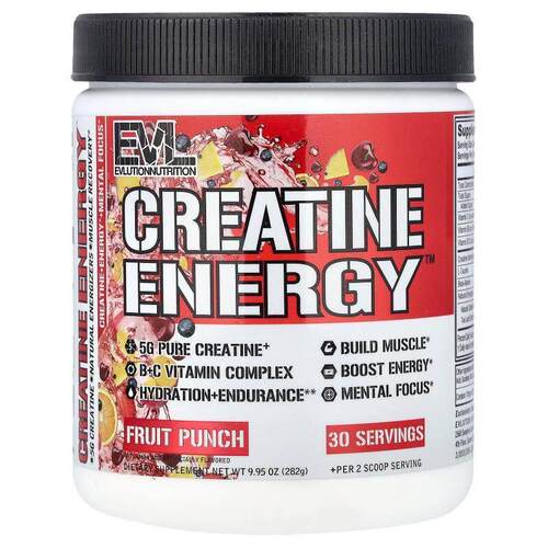 EVL,Creatine Energy™, Fruit Punch, 9.95 oz (282 g)