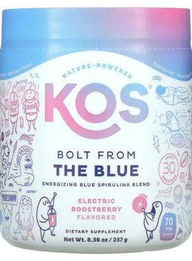 KOS,Bolt from the Blue，提神蓝色螺旋藻混合物，电子加强浆果味