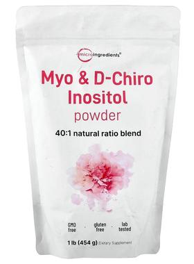 Micro Ingredients,Myo & D-Chiro Inositol Powder, 1 lb (454 g