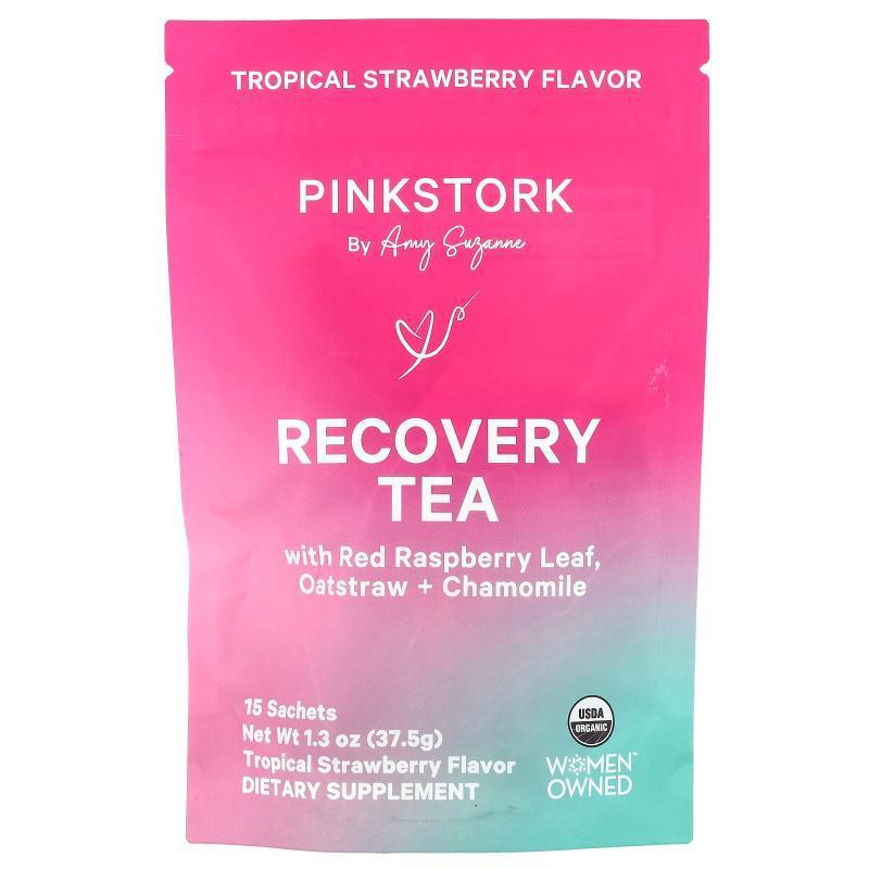 Pink Stork,修复支持茶，热带草莓味，15 包，1.3 盎司（37.5 克