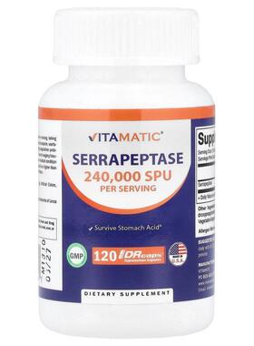 Vitamatic,舍雷肽酶，240000 SPU，120 粒 DrCaps®&amp;amp;a