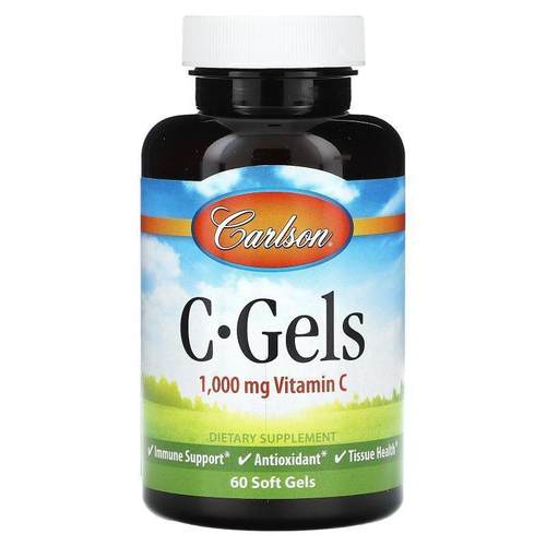 Carlson,C-Gel，维生素 C，1,000 毫克，60 粒软凝胶